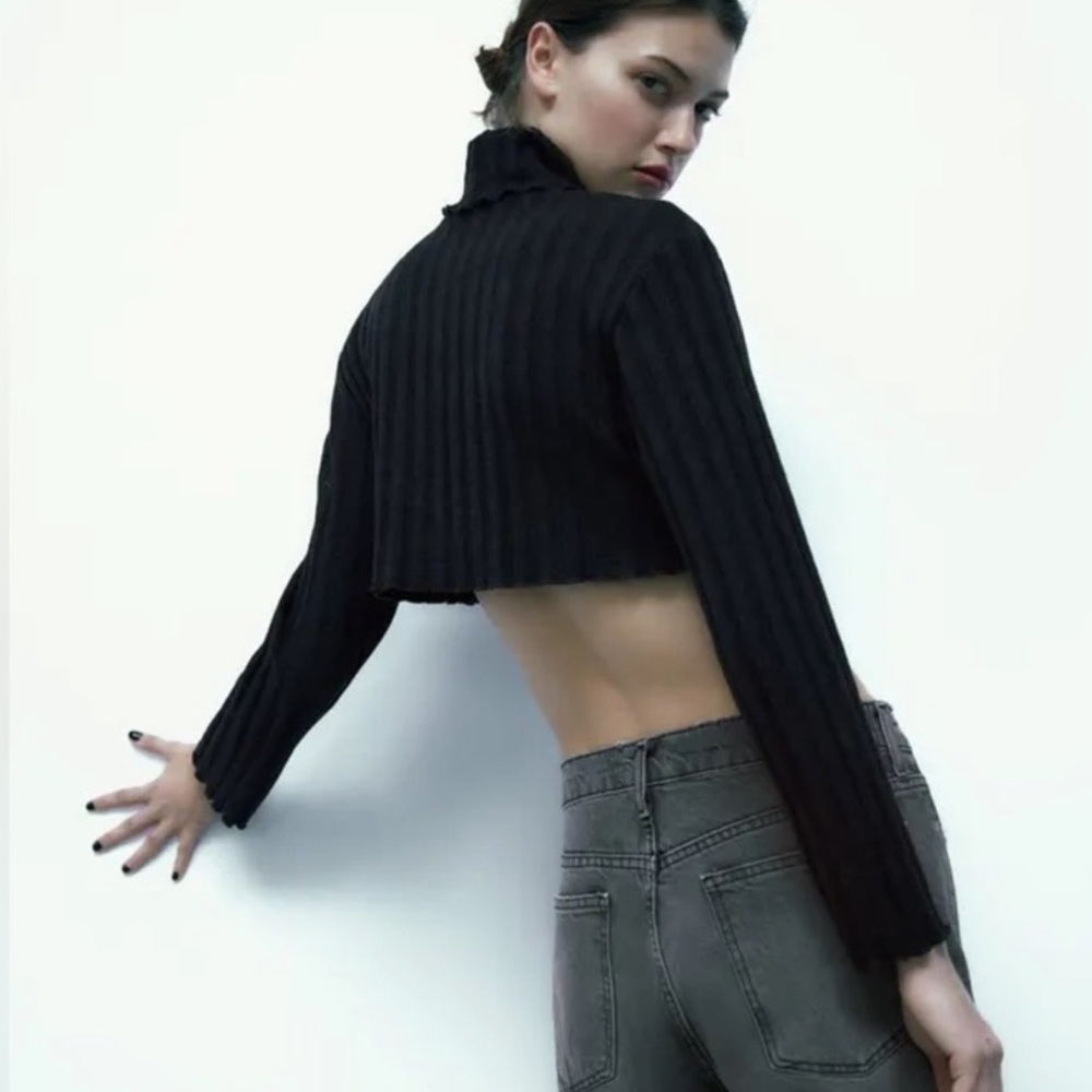 ZARA Ribbed Crop Top - Picture 2 of 4